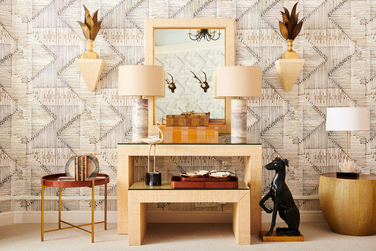 Jamila Console Table, front view - Starboard Lane