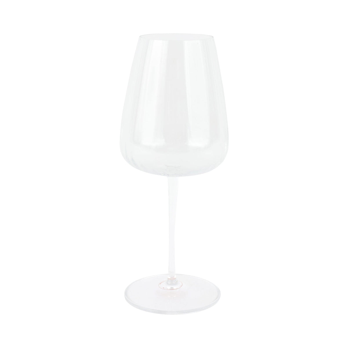 Francesca Water Glass - Clear, mouthblown clear glass with optic ribbing