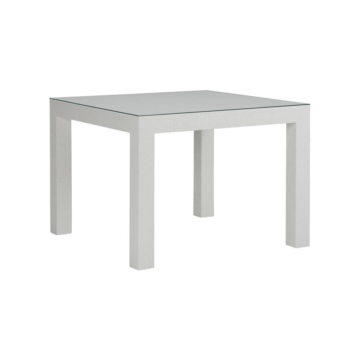 Sanibel Game Table - White, angled view - Starboard Lane