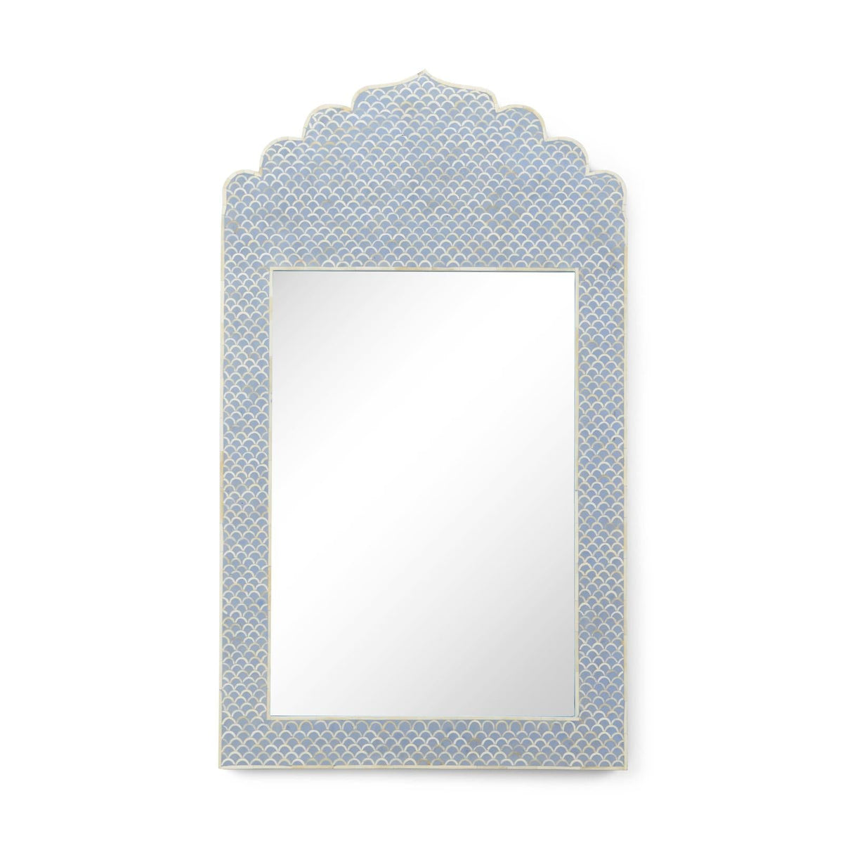Crown Mirror - Blue, angled view - Starboard Lane
