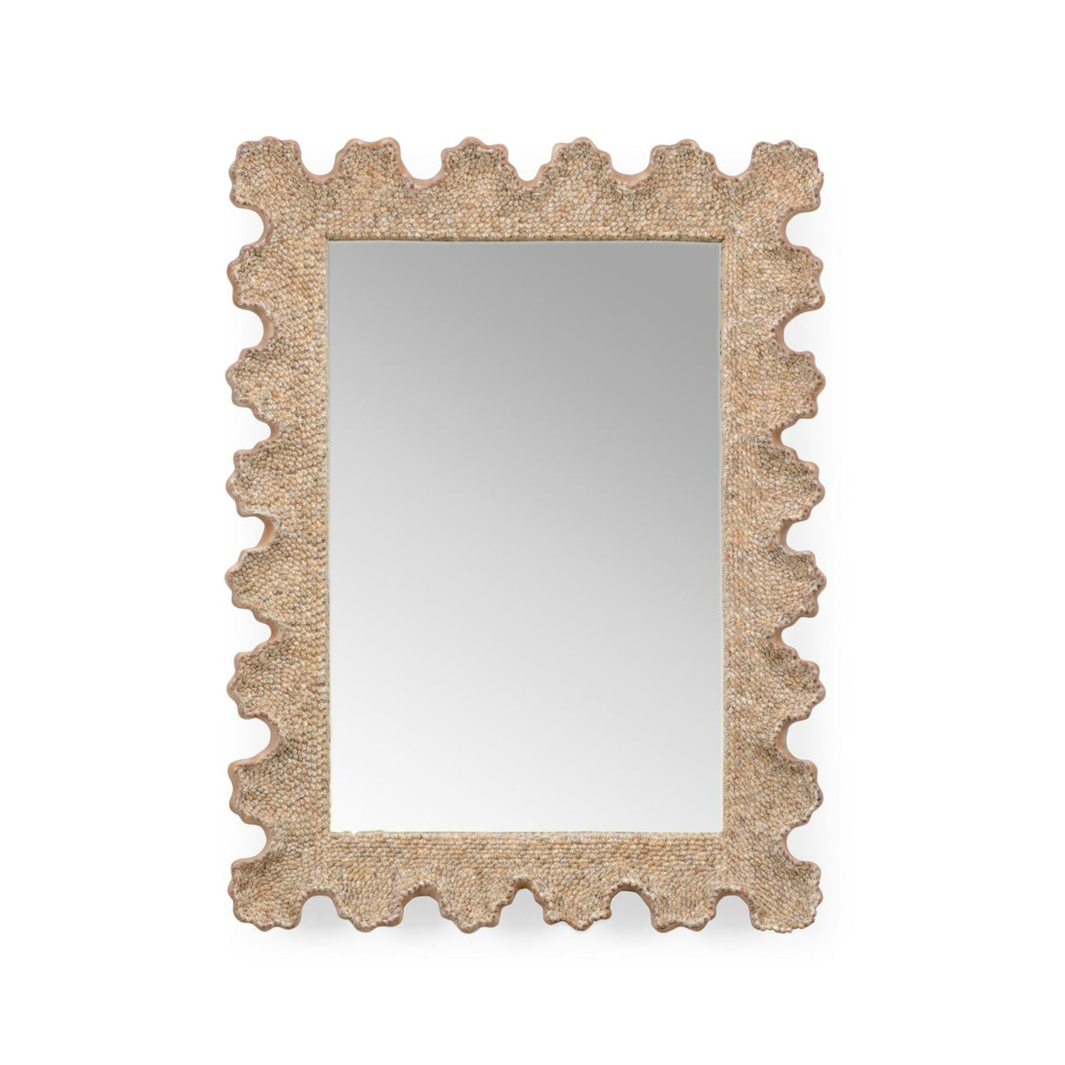 Scalloped Shell Mirror, angled view - Starboard Lane