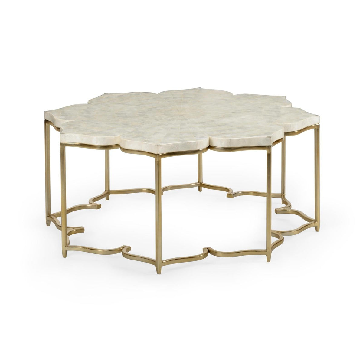 Lotus Flower Cocktail Table, angled view - Starboard Lane