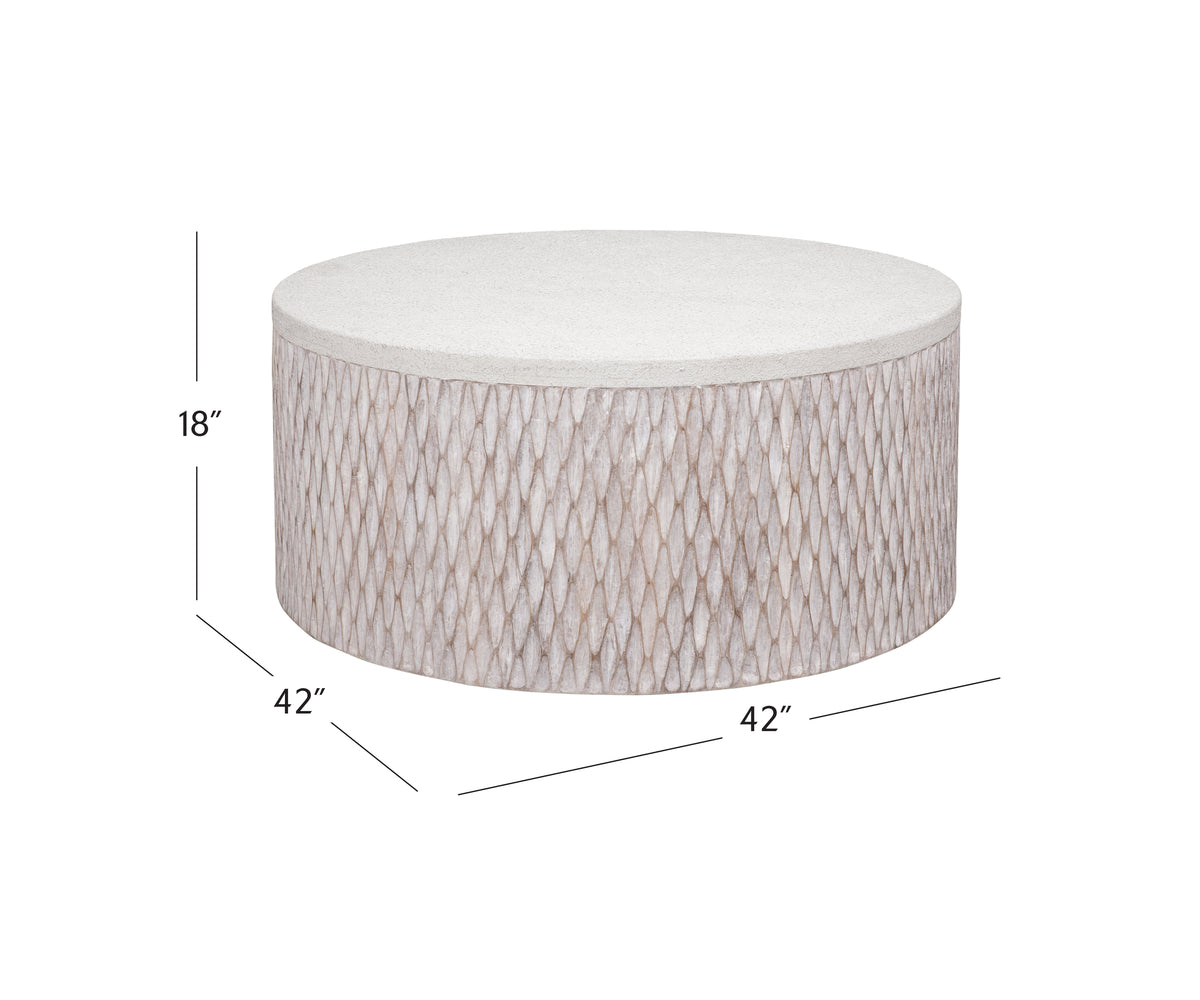 Brewer Accent Coffee Table, dimensions - Starboard Lane