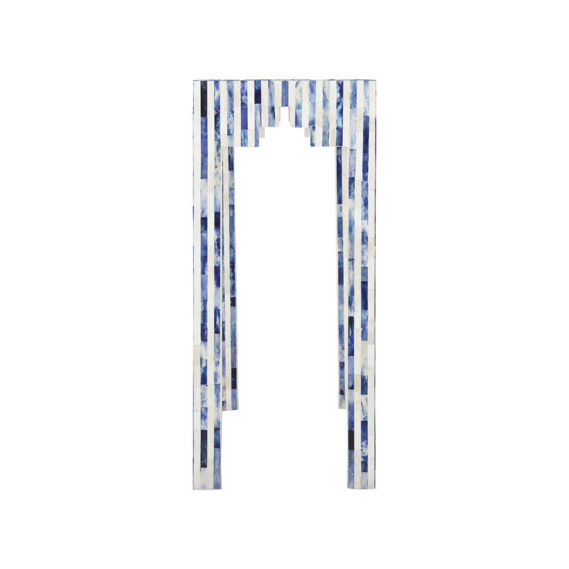 Bone Inlay Console - Blue, side view - Starboard Lane