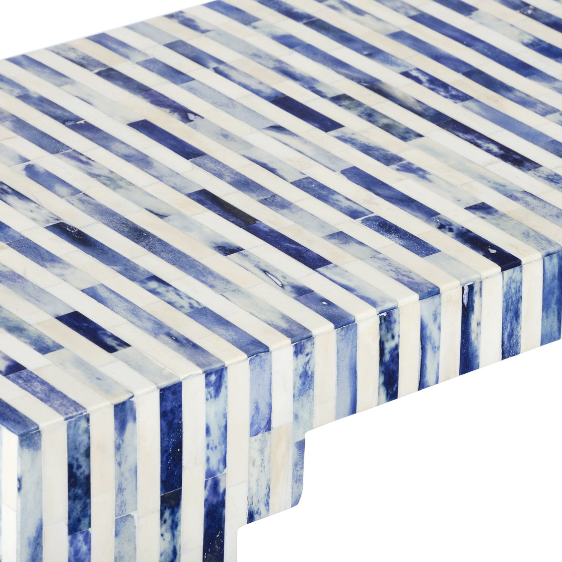 Bone Inlay Console - Blue, detail - Starboard Lane