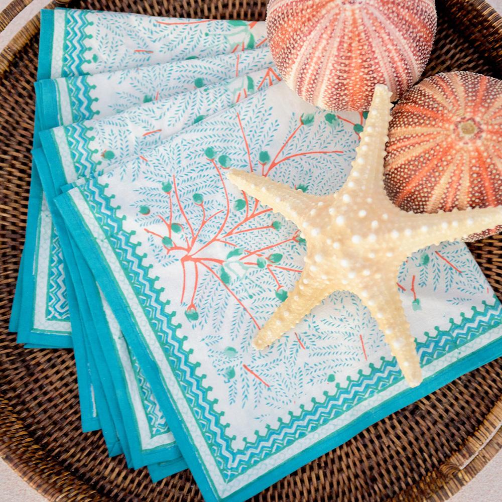 Sea Fan Napkin, Set of 4 - Starboard Lane