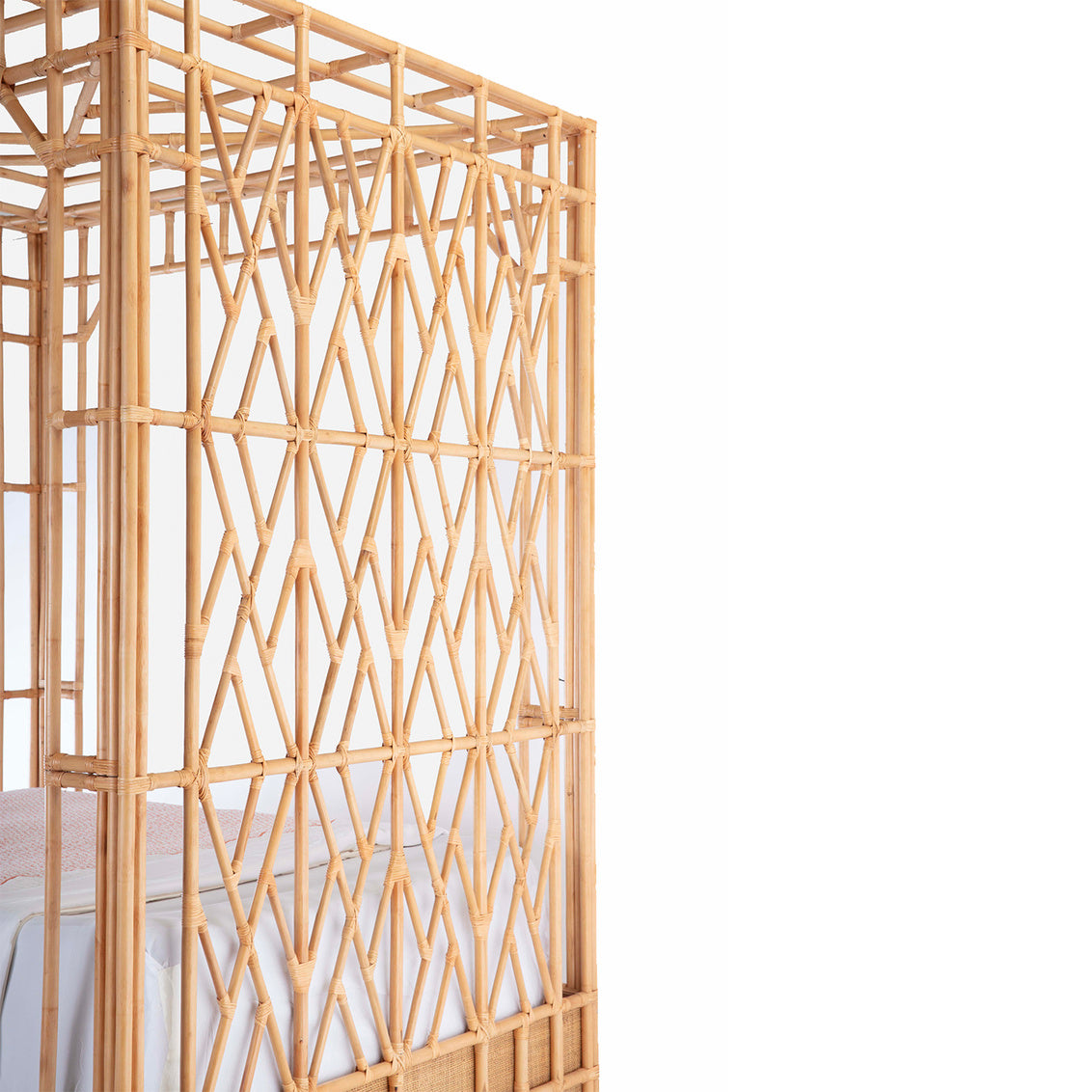 Paradise Canopy Bed - Queen, detail - Starboard Lane