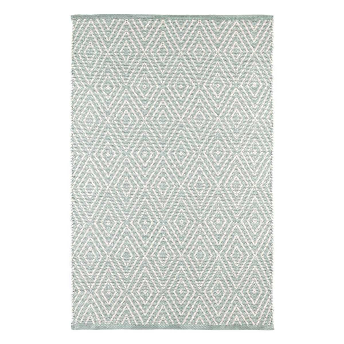 Diamond Indoor/Outdoor Rug, Light Blue/Ivory - Starboard Lane