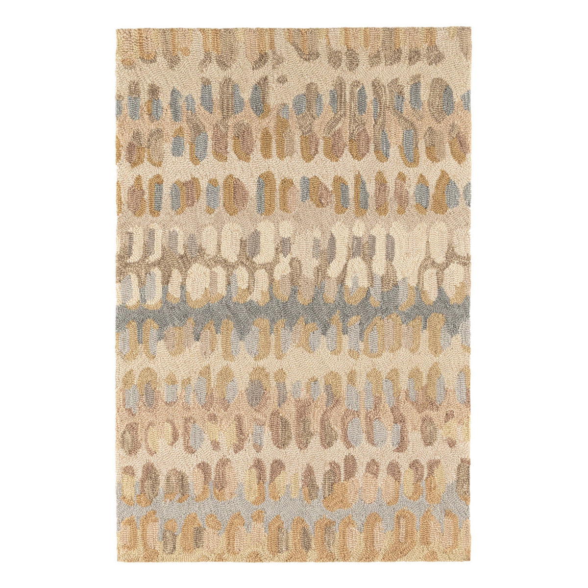 Paint Chip Hooked Wool Rug, Natural - Starboard Lane