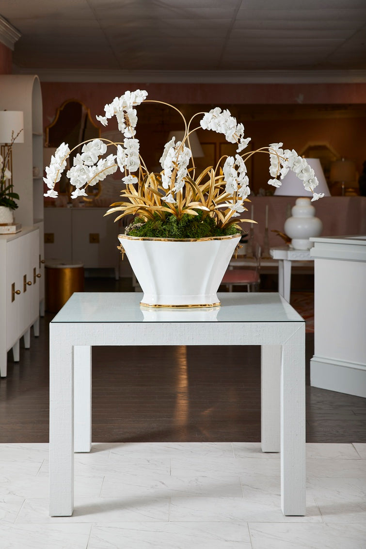 Sanibel Game Table - White, detail - Starboard Lane