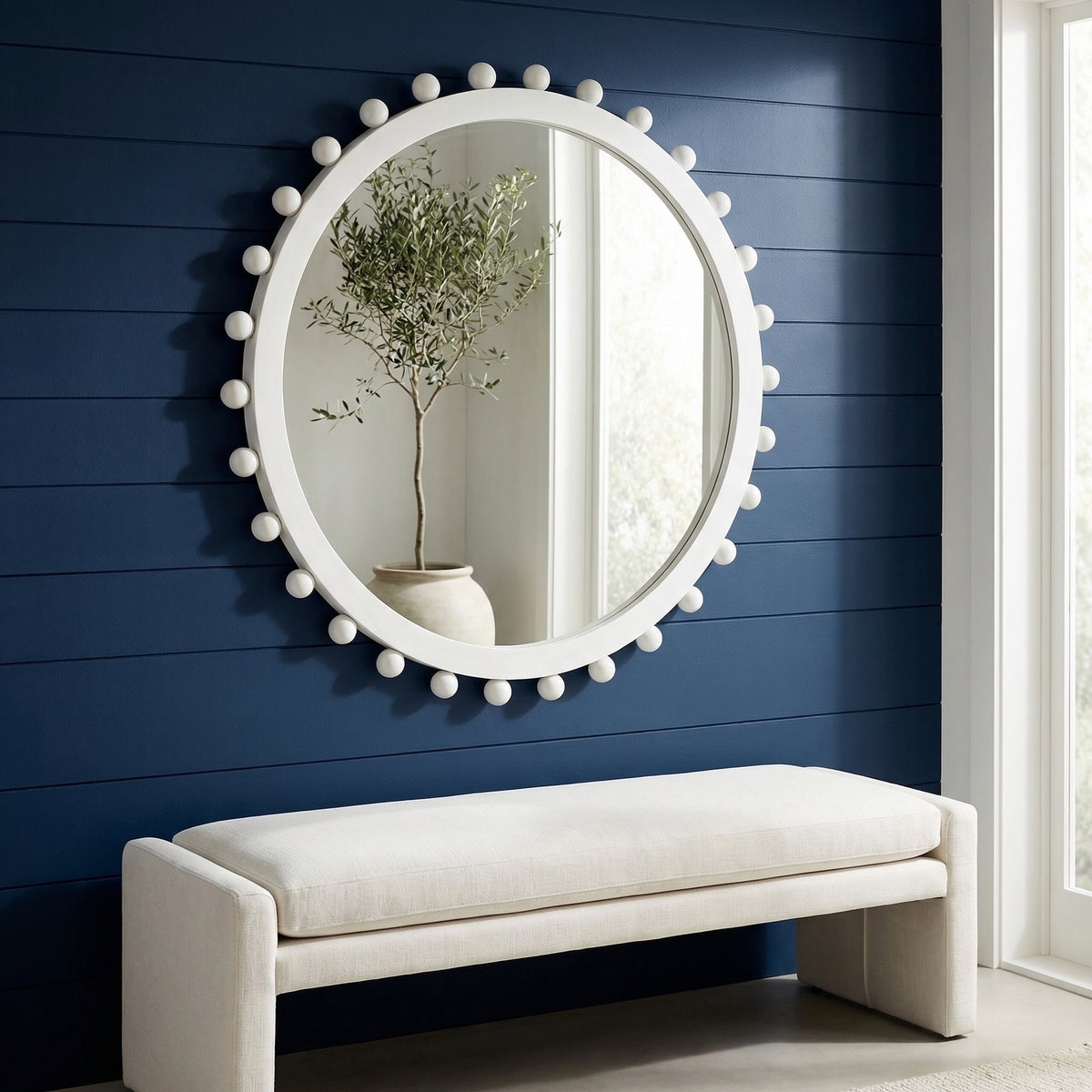 Allard Wall Mirror, styled in a room - Starboard Lane