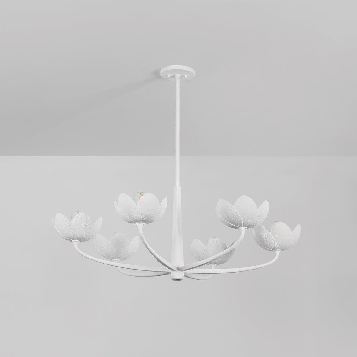 Arcata Chandelier, Gesso White, styled view - Starboard Lane