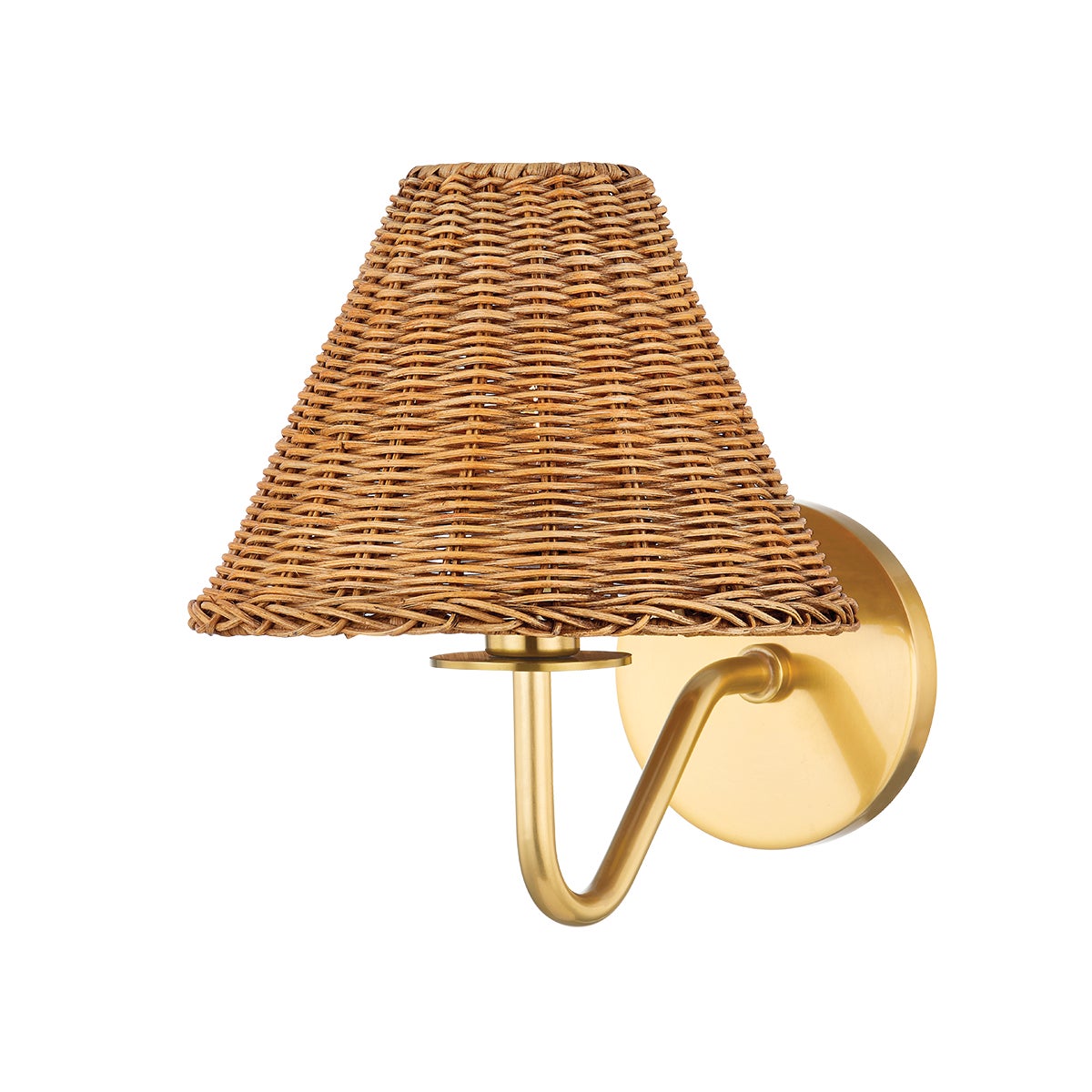 Issa Wall Sconce, Aged Brass - Starboard Lane