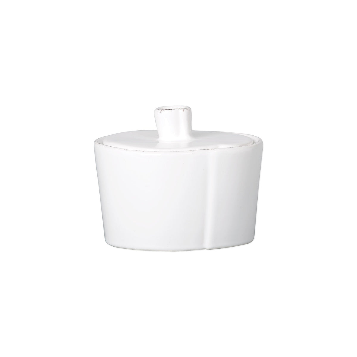 Lastra White Sugar, white Italian stoneware with a rustic edge