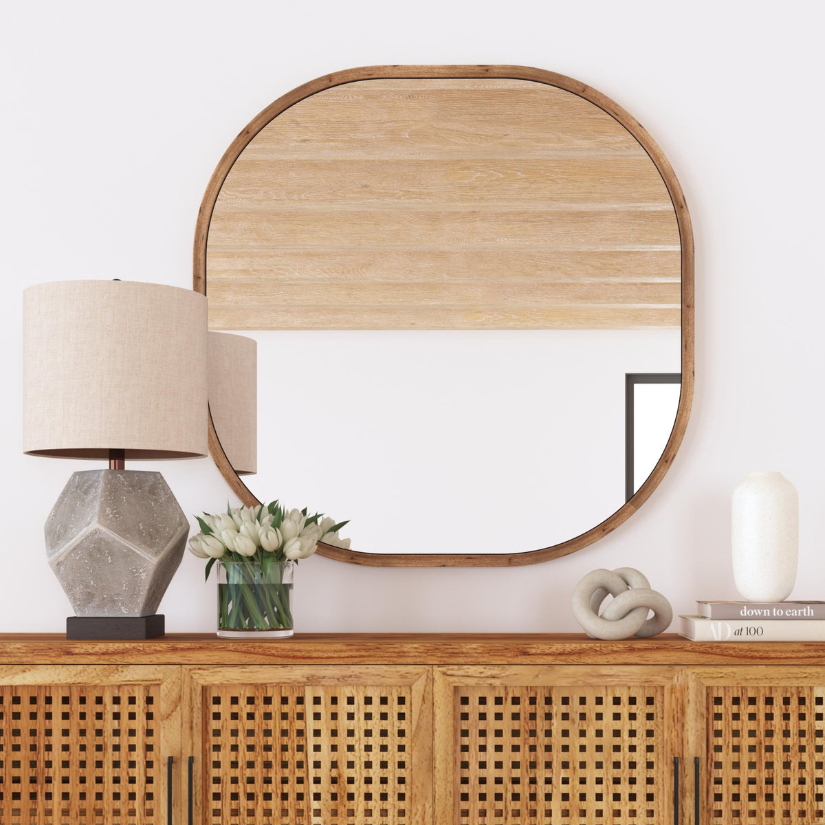 Richards Wall Mirror, styled in a room - Starboard Lane