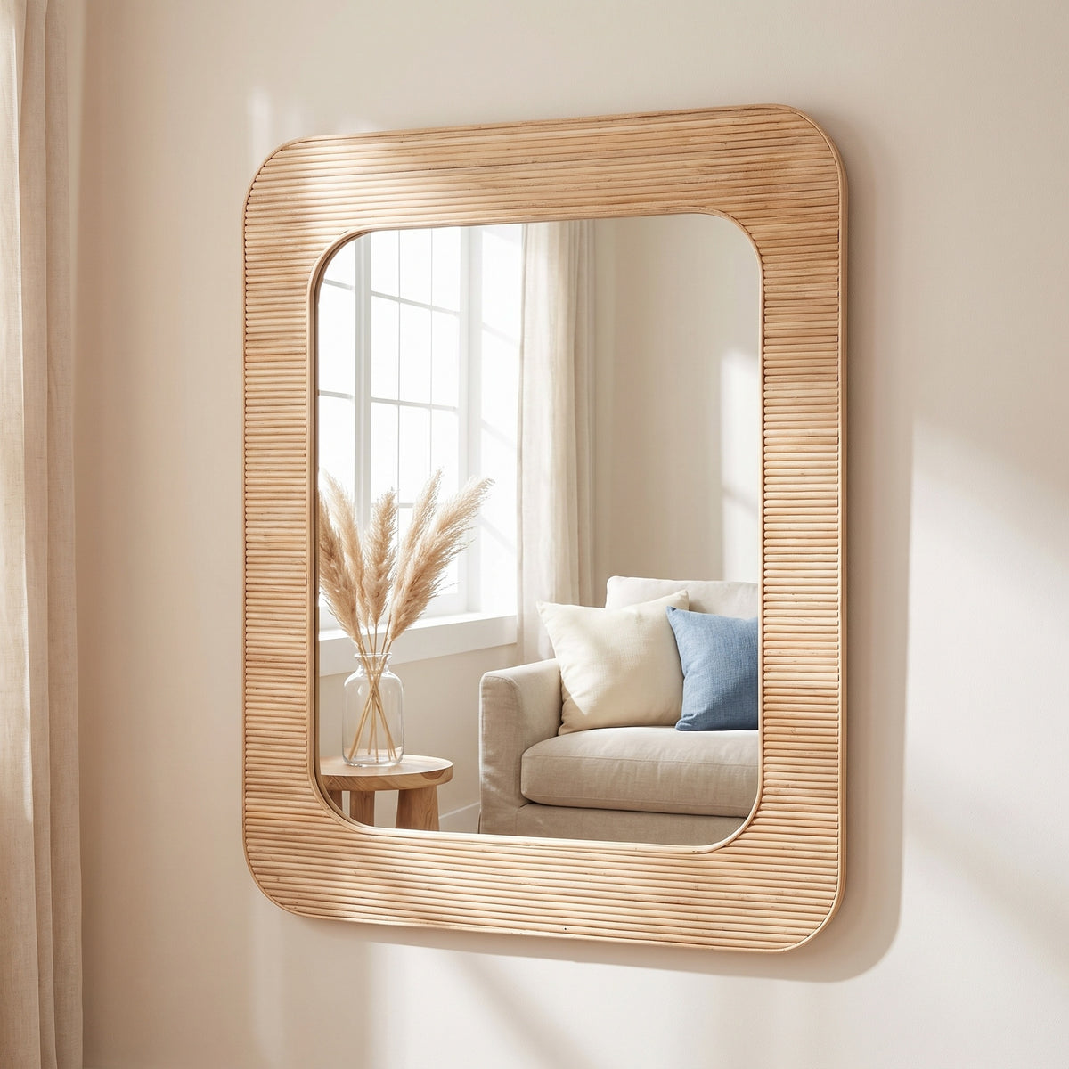 Wilson Wall Mirror, styled in a room - Starboard Lane
