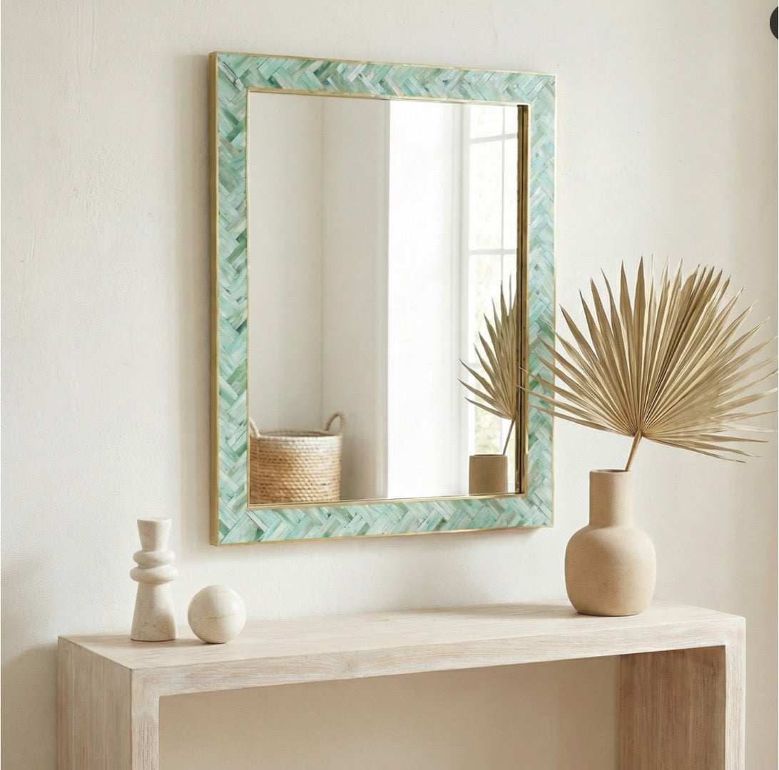 Julianne Wall Mirror, styled in a room - Starboard Lane