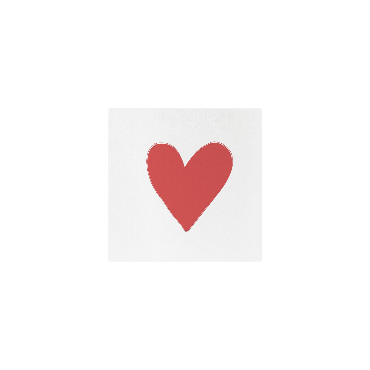 Papersoft Hearts Cocktail Napkins, painted red heart