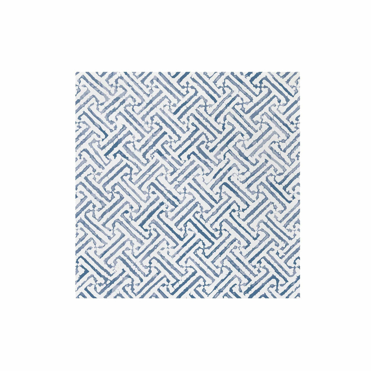 Papersoft Greek Key Blue Dinner Napkins, blue interlocking lattice