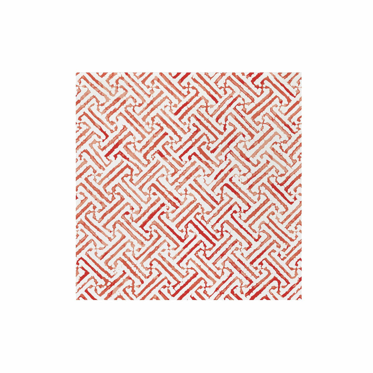 Papersoft Greek Key Red Dinner Napkins, red interlocking lattice