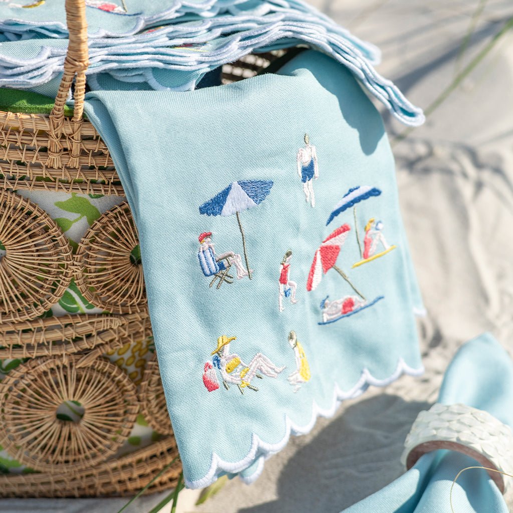 Day at the Beach Tea Towel, Set of 2 - Starboard Lane
