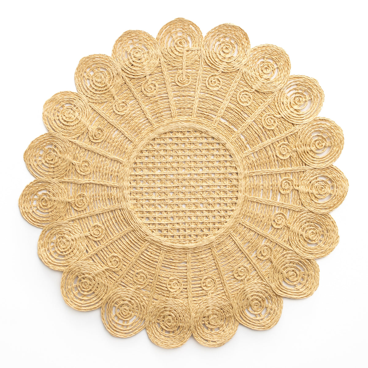 Peacock Raffia Placemat, Set of 4 - Starboard Lane