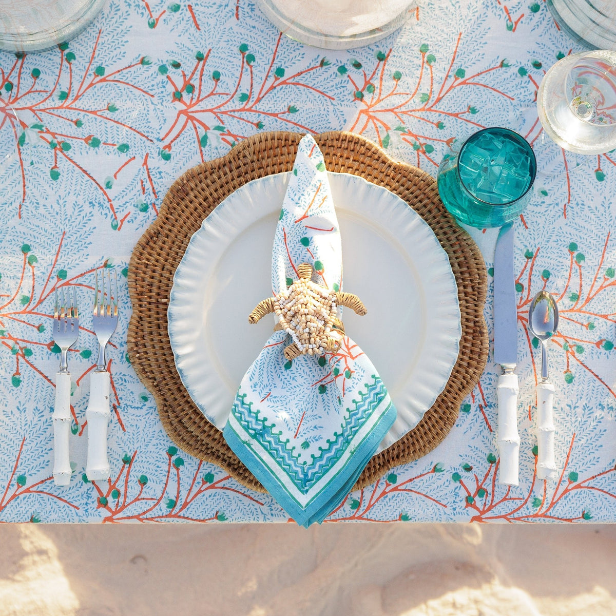 Sea Fan Napkin, Set of 4 - Starboard Lane