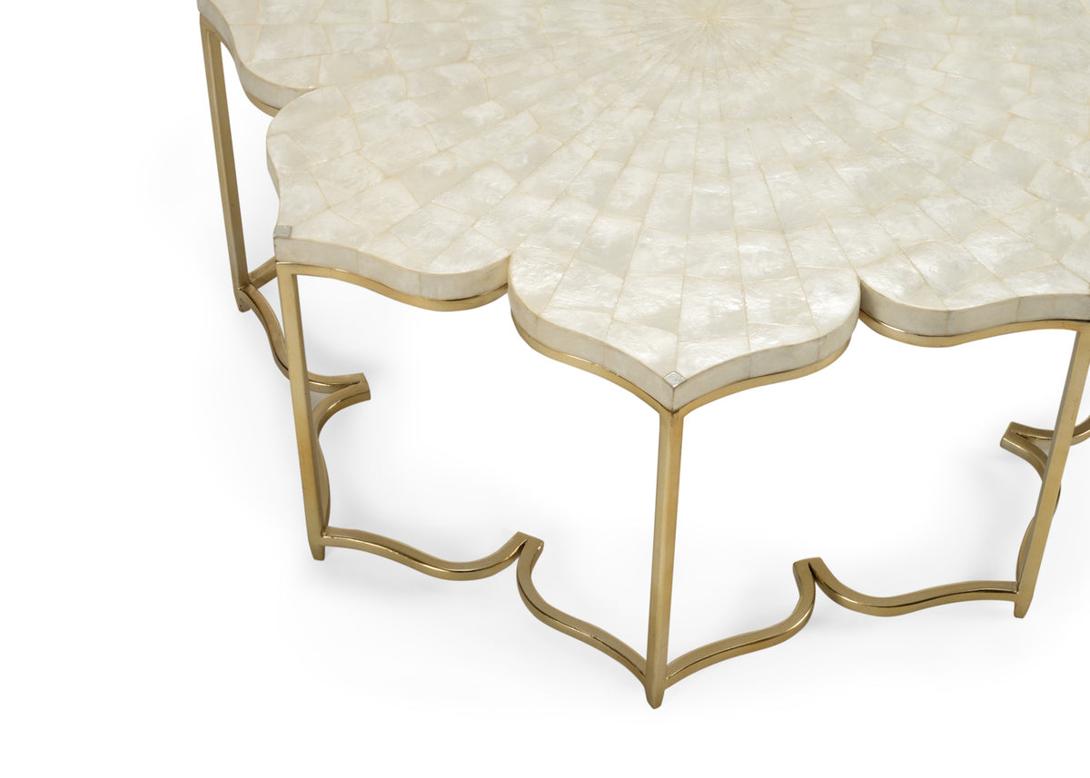 Lotus Flower Cocktail Table, front view - Starboard Lane