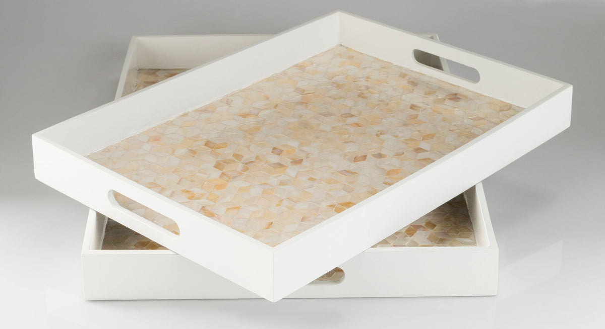 Alessandra Tray, Set of 2, styled in a room - Starboard Lane