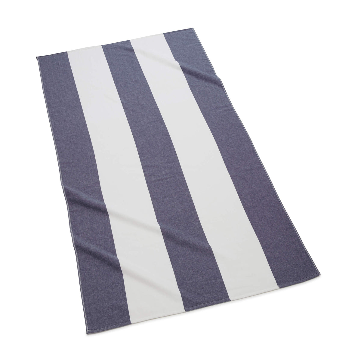 Block Stripe Fouta Beach Towels in Indigo