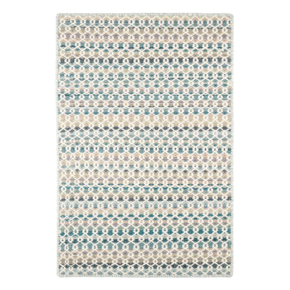 Poppy Handwoven Wool Rug, Blue - Starboard Lane