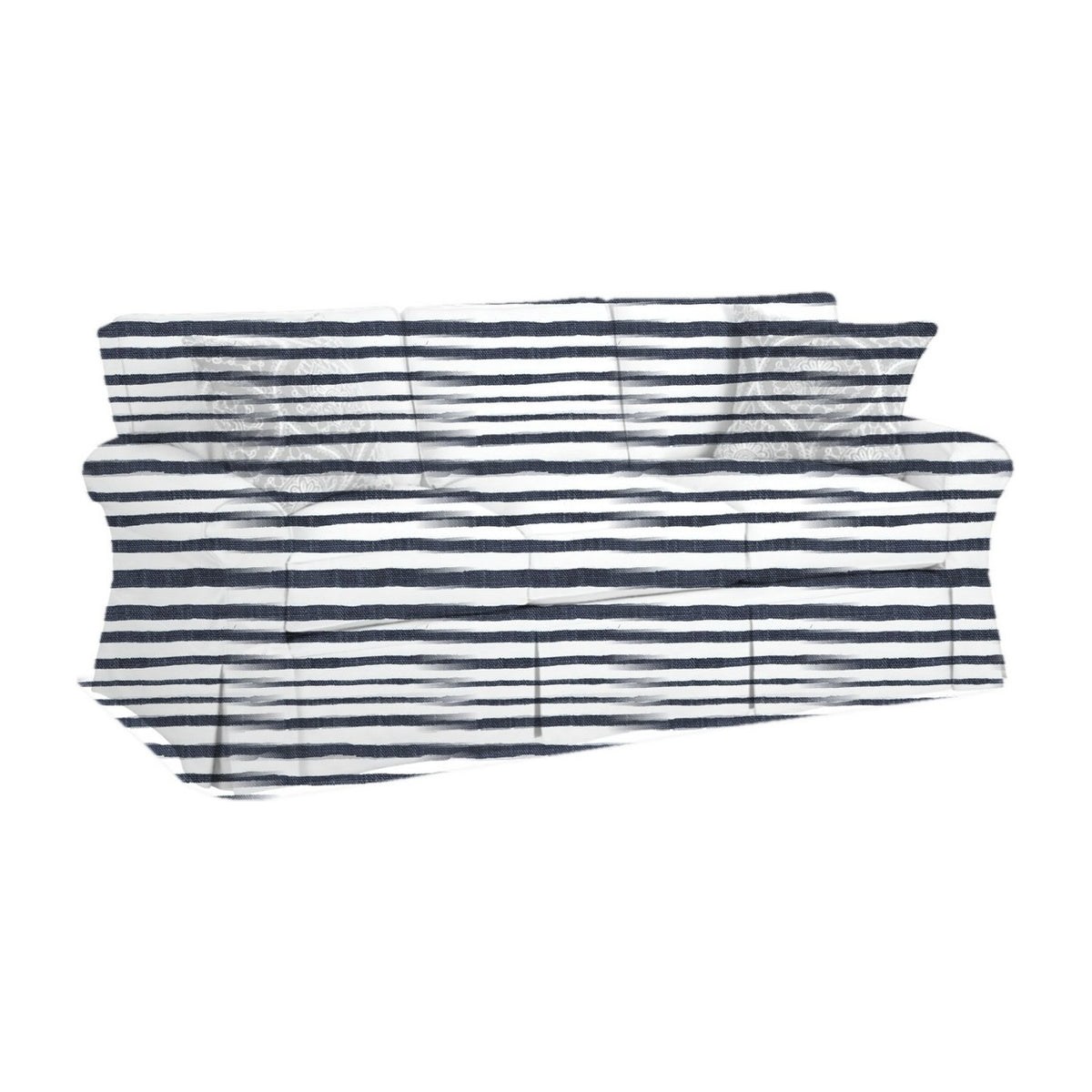 Caneel 3-Seat Sofa, Shoreline Stripe – Indigo Tide - Starboard Lane