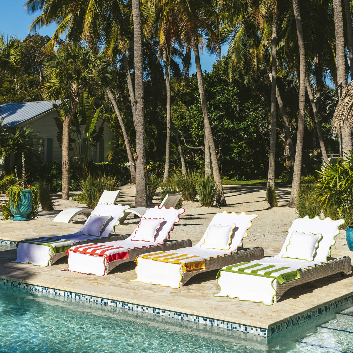 Chairish Scalloped Lounge Chair Covers