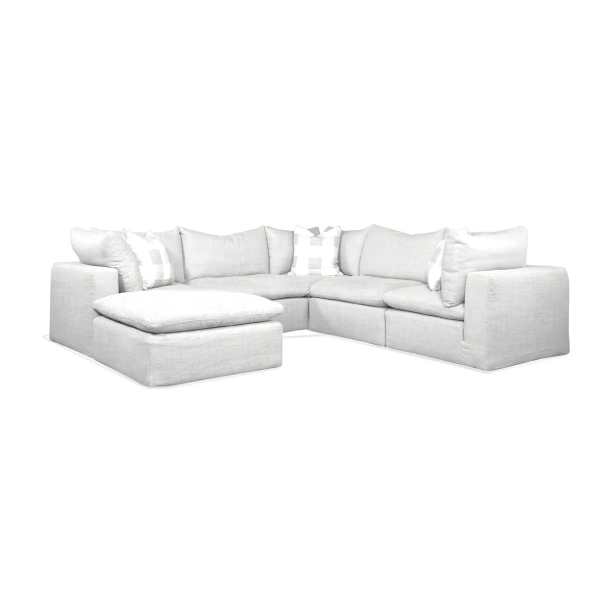 Coki Modular Ottoman, Trade Wind – Shell - Starboard Lane