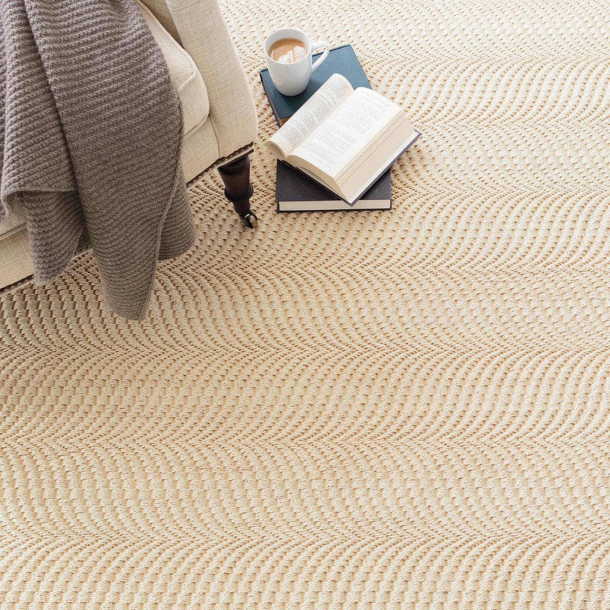 Wave Woven Sisal Rug, Sand, detail - Starboard Lane