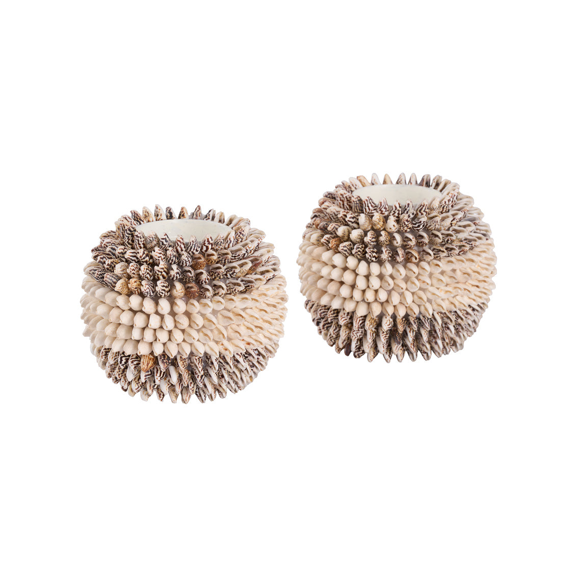 Seaside Tea Candle - Natural, Set of 2, angled view - Starboard Lane