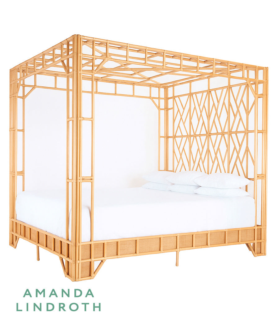 Paradise Canopy Bed - King, angled view - Starboard Lane