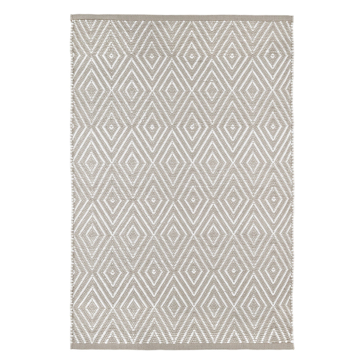 Diamond Indoor/Outdoor Rug, Platinum/White - Starboard Lane