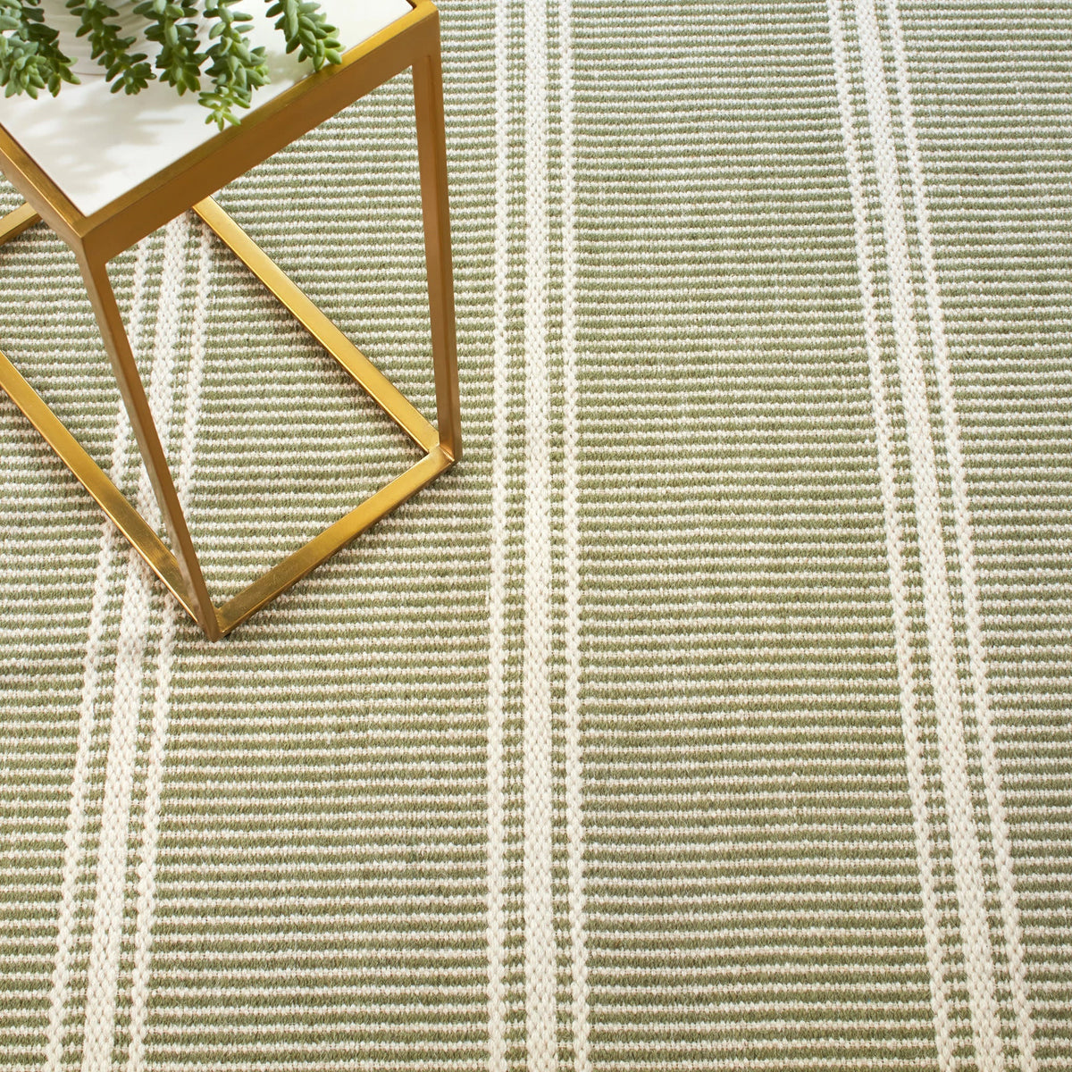 Malta Handwoven Wool Rug, Sage, detail - Starboard Lane