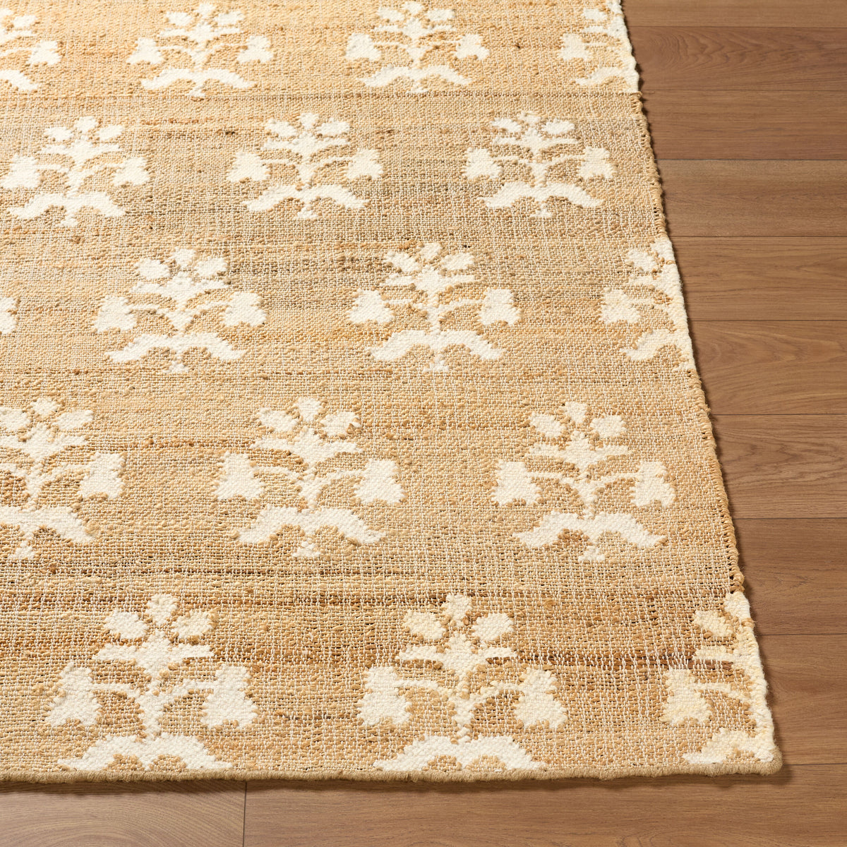 Fiorina Handwoven Jute Rug - Ivory, detail - Starboard Lane