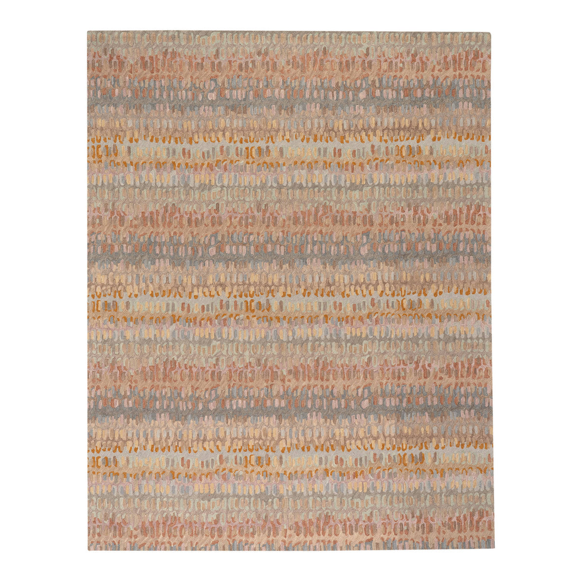 Paint Chip Hooked Wool Rug, Stone, detail - Starboard Lane