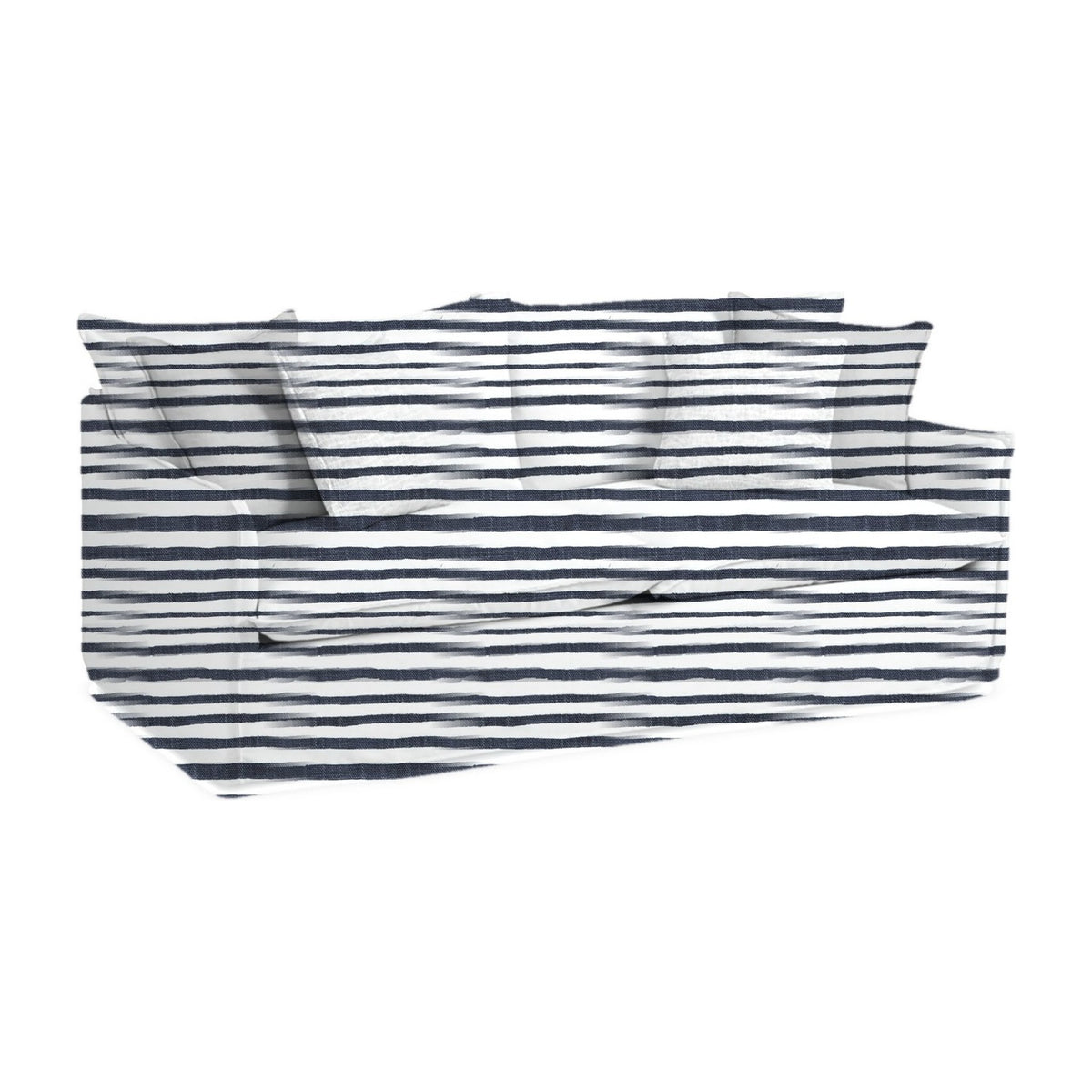 Hawksnest Townhouse Sofa, Shoreline Stripe – Indigo Tide - Starboard Lane