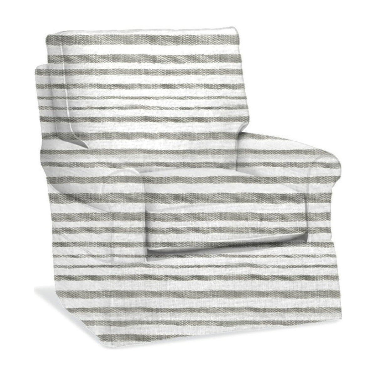 Honeymoon Swivel Glider, Shoreline Stripe – Driftwood - Starboard Lane