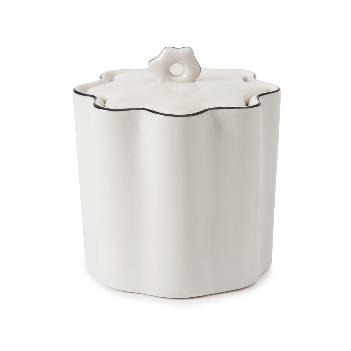 Le Marais Bath Accessories in Black, Cotton Jar
