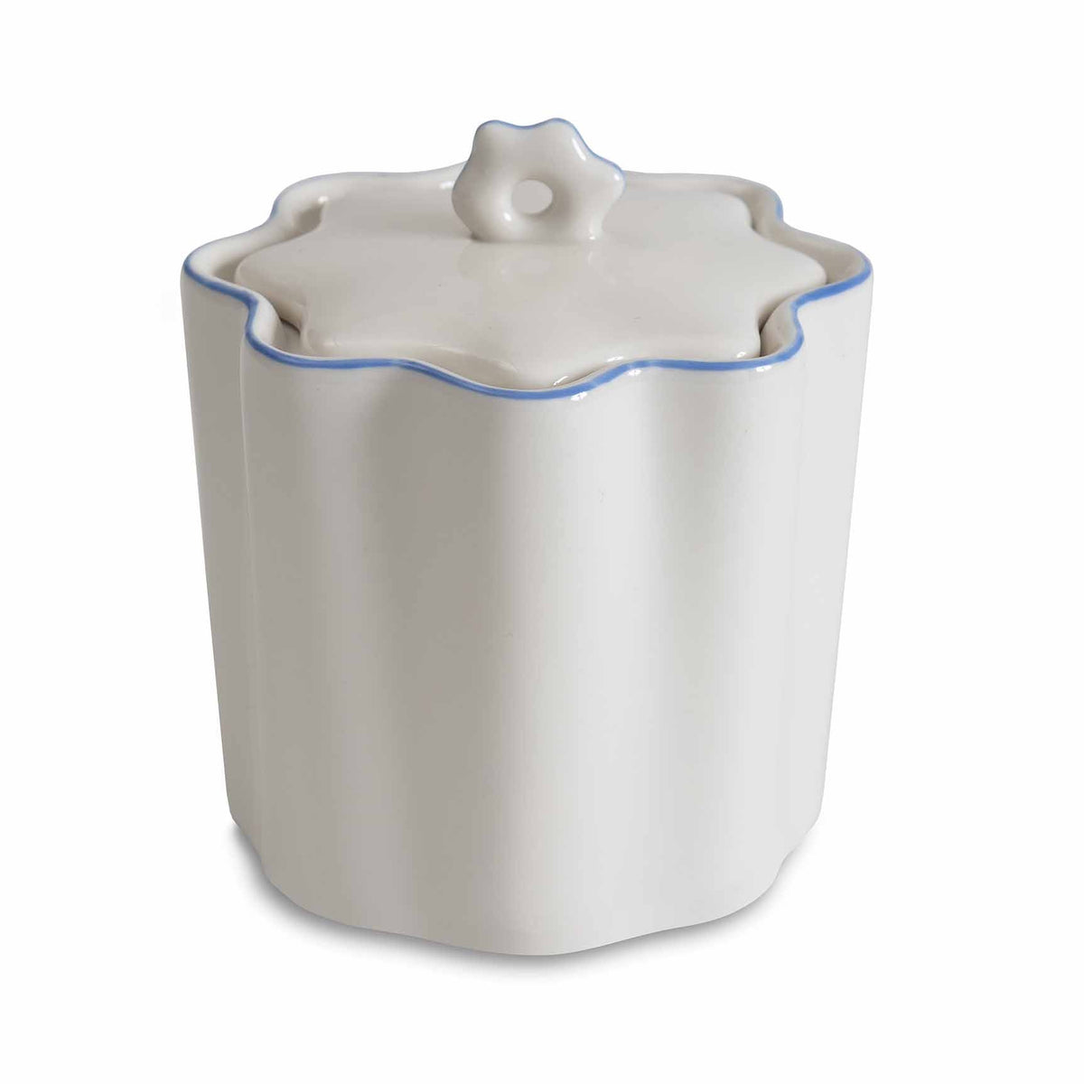 Le Marais Bath Accessories in Cornflower Blue, Cotton Jar