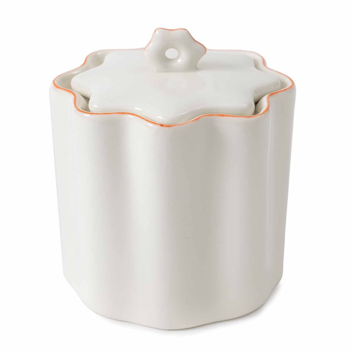 Le Marais Bath Accessories in Orange, Cotton Jar