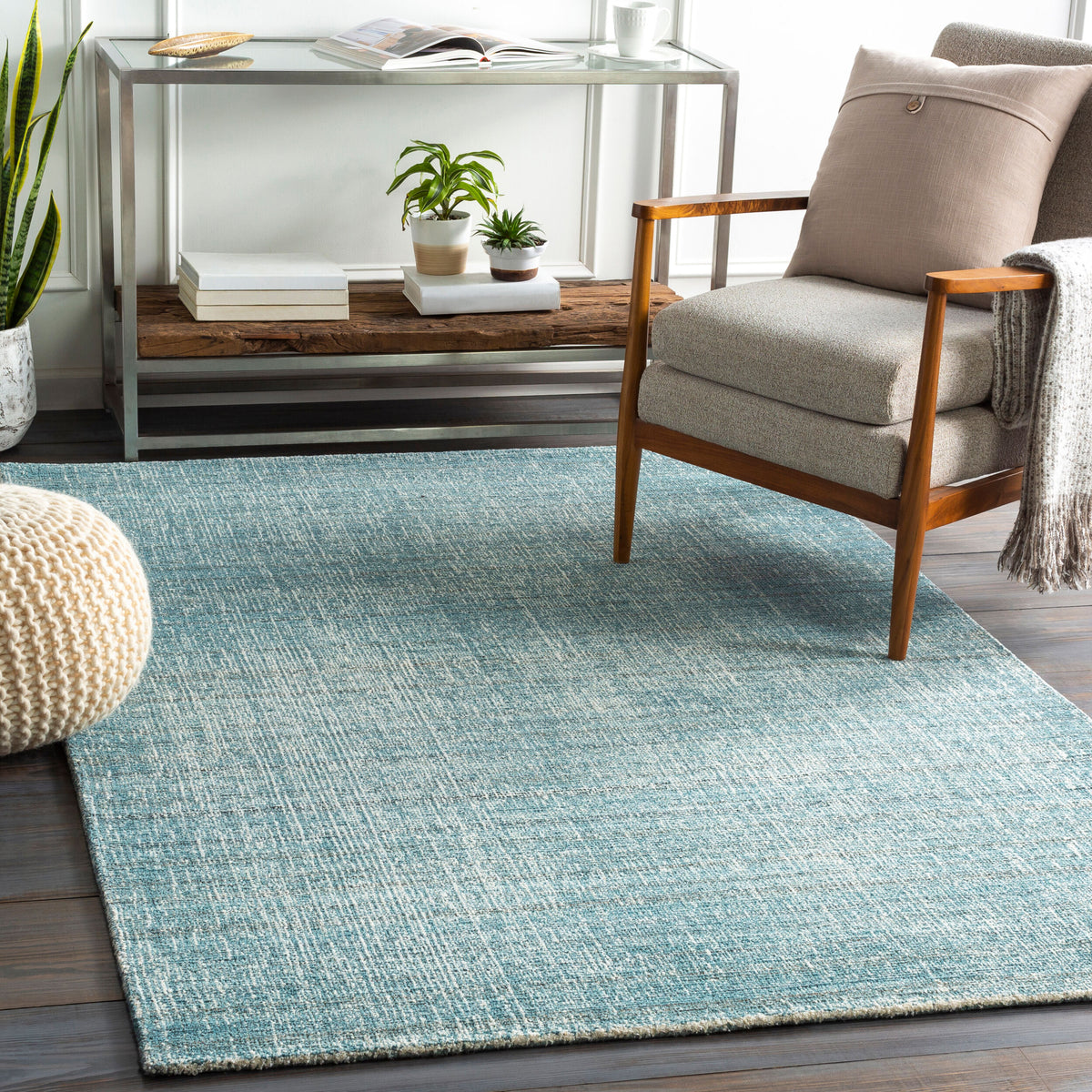 Messina Hand-Tufted Rug, styled in a room - Starboard Lane
