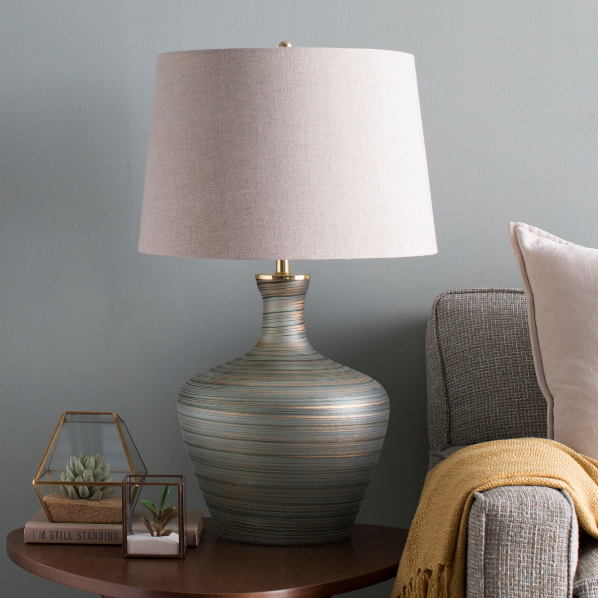 Ollie Table Lamp, styled in a room - Starboard Lane