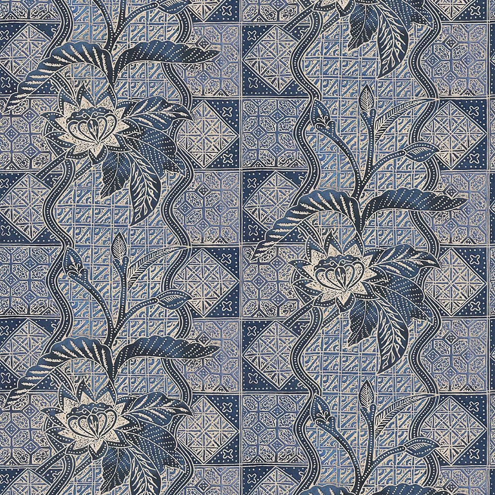 Calypso Batik Fabric Swatch in Indigo - Starboard Lane