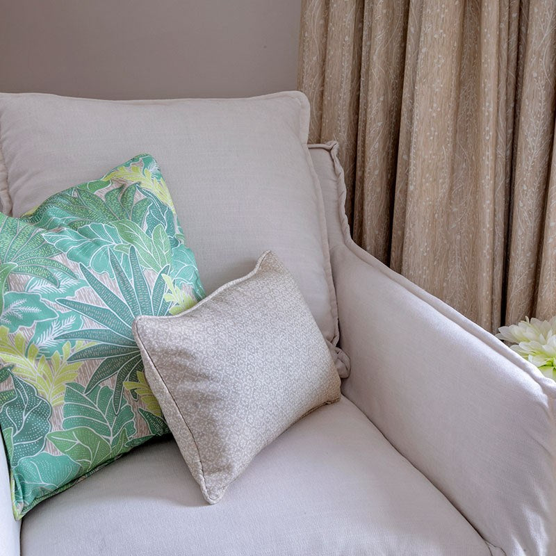 Ti' Punch Fabric - Sand, styled in a room - Starboard Lane